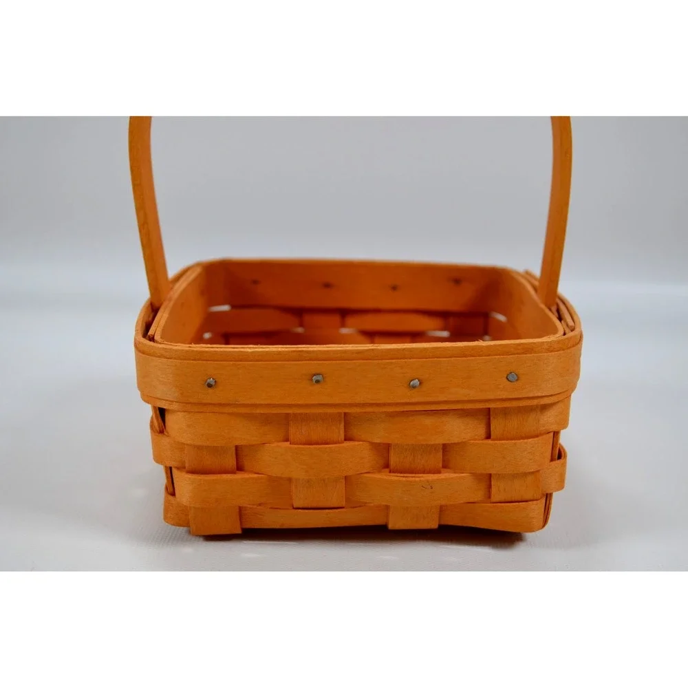 Longaberger 2001 Tarragon Basket Blue‎ Cloth Liner Clear Protector Single Handle